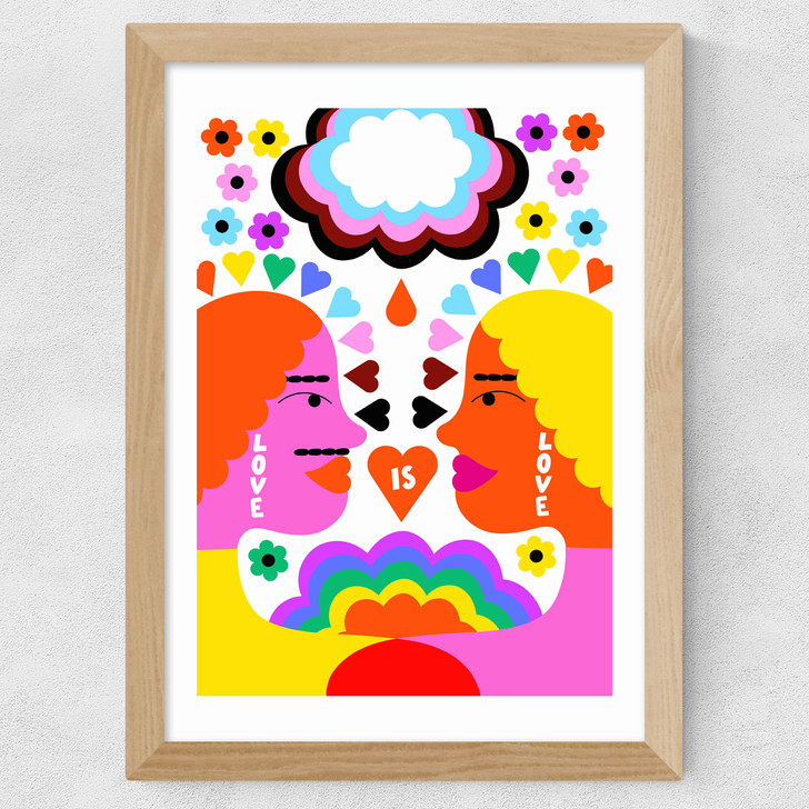 Love Is Love by Ana Jaks Wide Oak Frame Love Is Love by Ana Jaks Wide Oak Frame