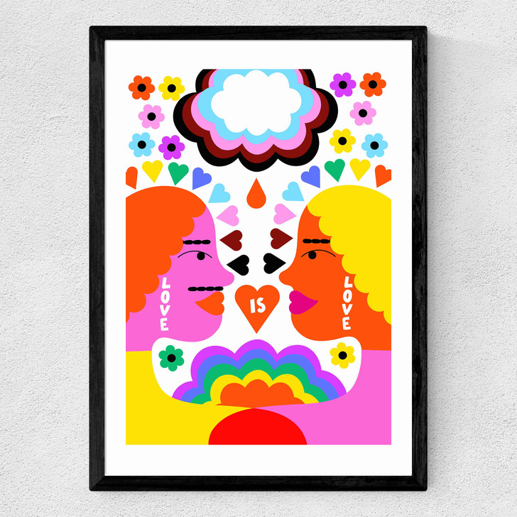 Love Is Love by Ana Jaks Medium Black Frame