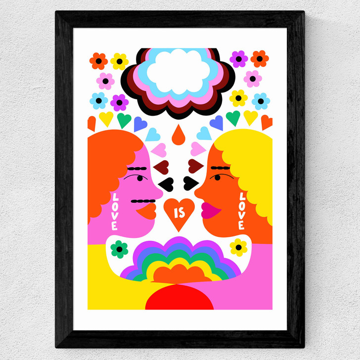 Love Is Love by Ana Jaks Wide Black Frame