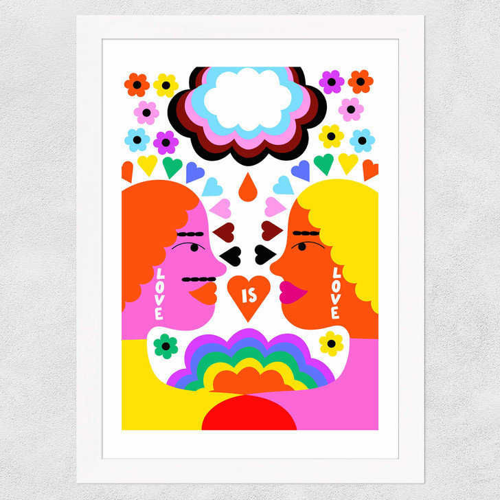 Love Is Love by Ana Jaks Wide White Frame