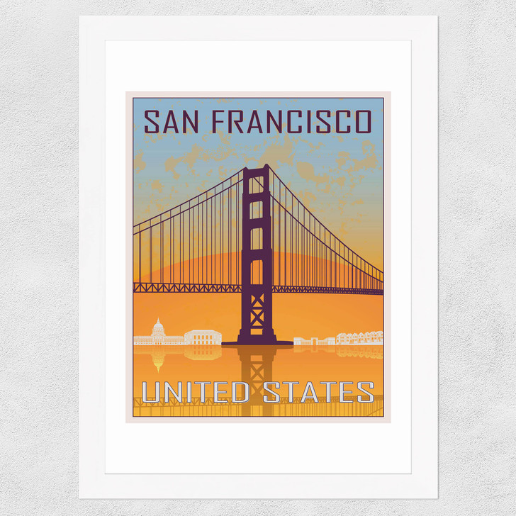 San Fran Wide White Frame San Fran Wide White Frame