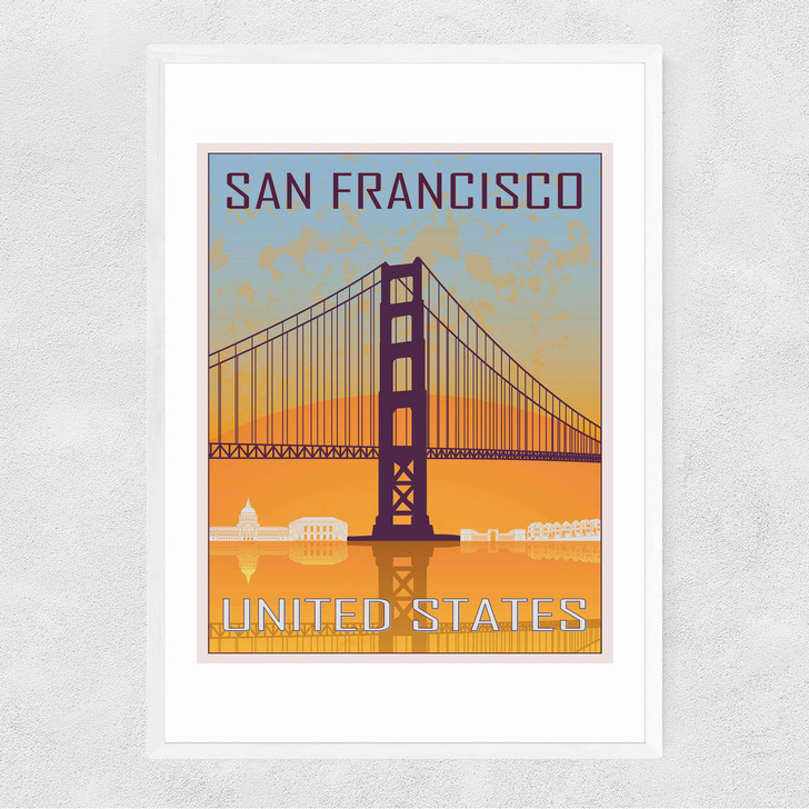 San Fran Narrow White Frame