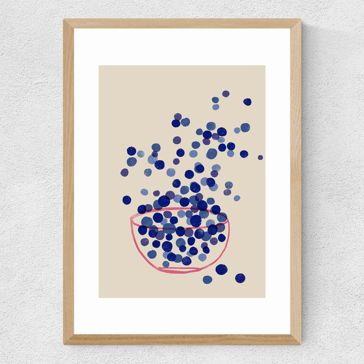 Blueberry Medium Oak Frame Blueberry Medium Oak Frame