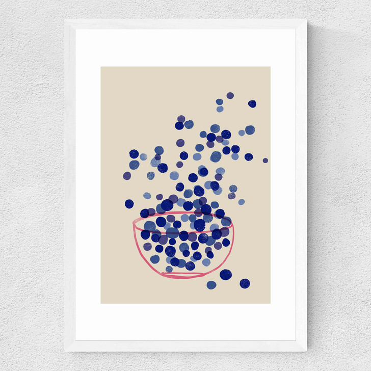 Blueberry Medium White Frame Blueberry Medium White Frame