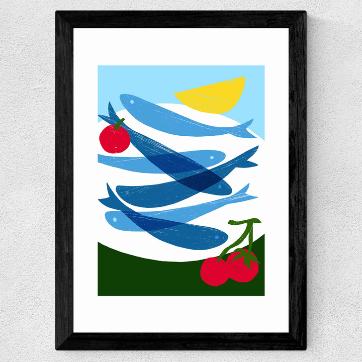 Small Fish Wide Black Frame