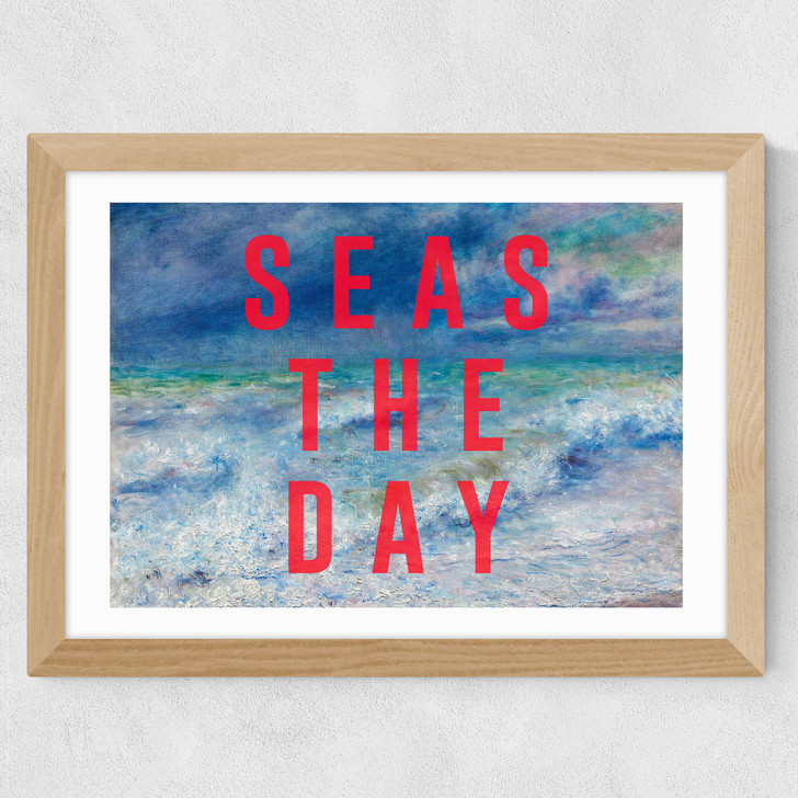 Seas The Day Wide Oak Frame Seas The Day Wide Oak Frame