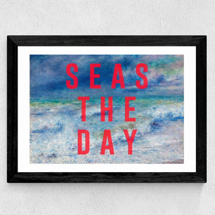 Seas The Day Wide Black Frame
