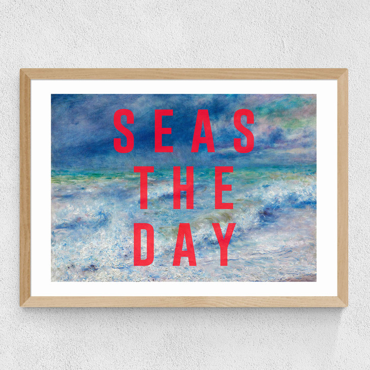 Seas The Day Medium Oak Frame