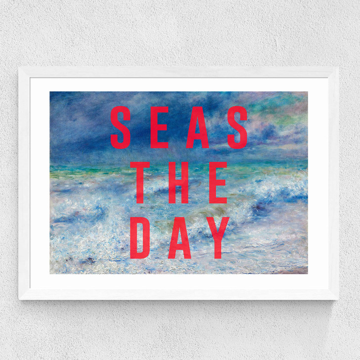 Seas The Day Medium White Frame