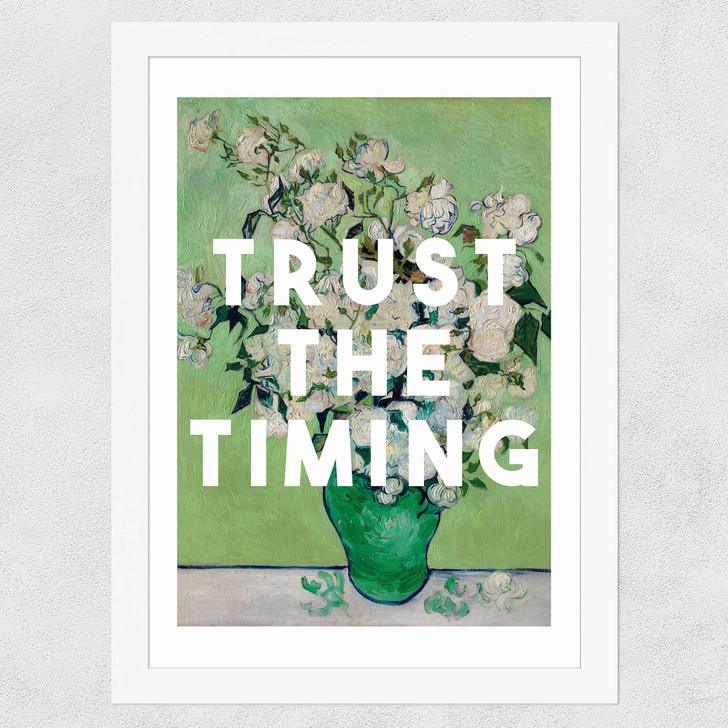 Trust The Timing Wide White Frame