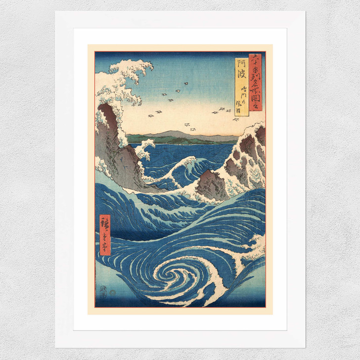 Famous Views of the Sixty-odd Provinces by Hiroshige Wide White Frame