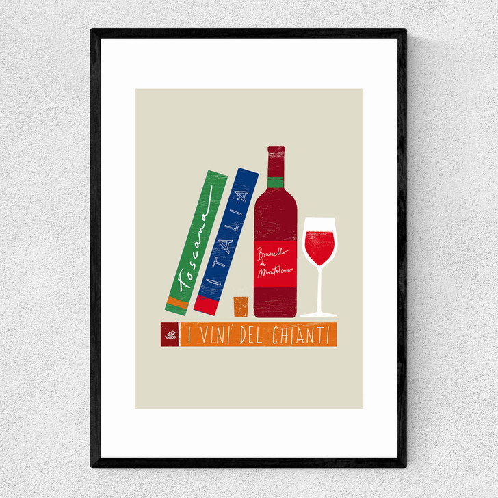 I vini d'Italia Narrow Black Frame