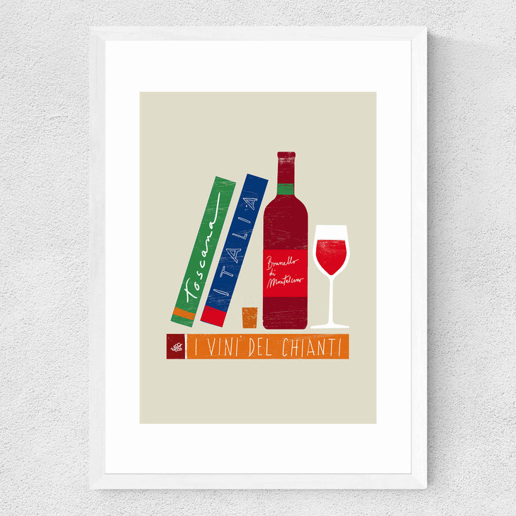 I vini d'Italia Medium White Frame
