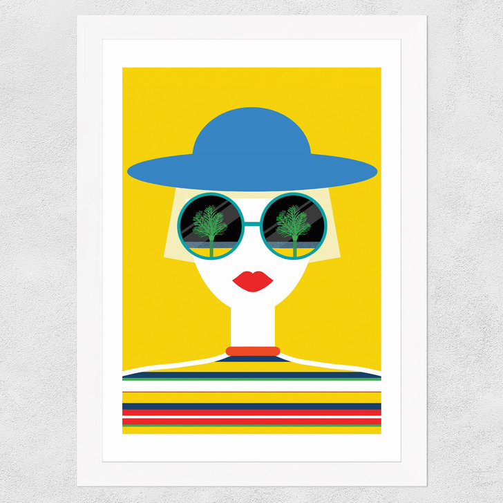 Sunglasses Wide White Frame