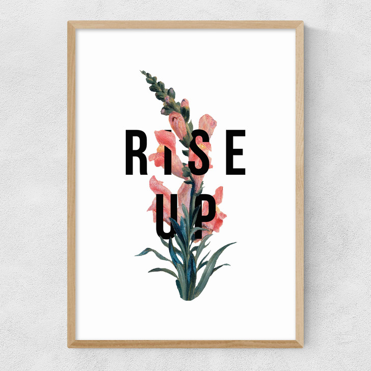 Rise Up by The 13 Prints Narrow Oak Frame Rise Up by The 13 Prints Narrow Oak Frame