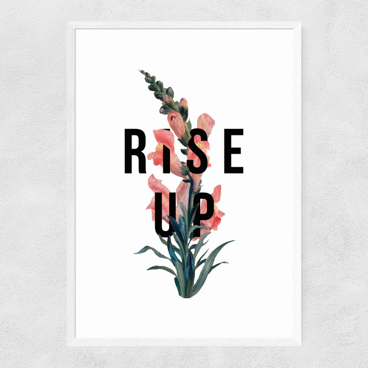 Rise Up by The 13 Prints Narrow White Frame Rise Up by The 13 Prints Narrow White Frame