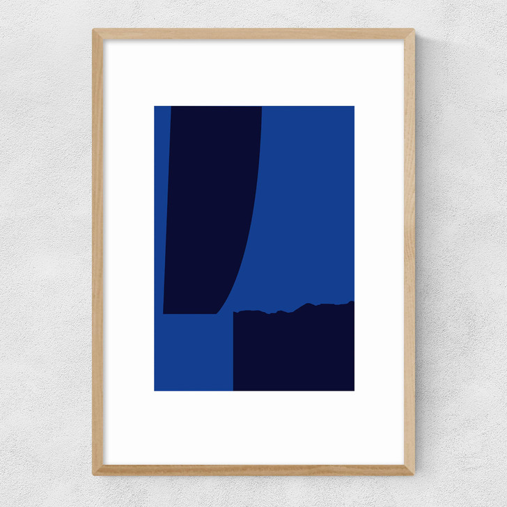 Oak and Blue Narrow Oak Frame