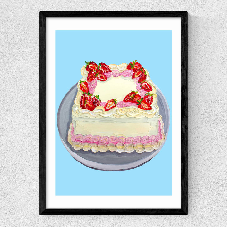 Birthday Cake Medium Black Frame