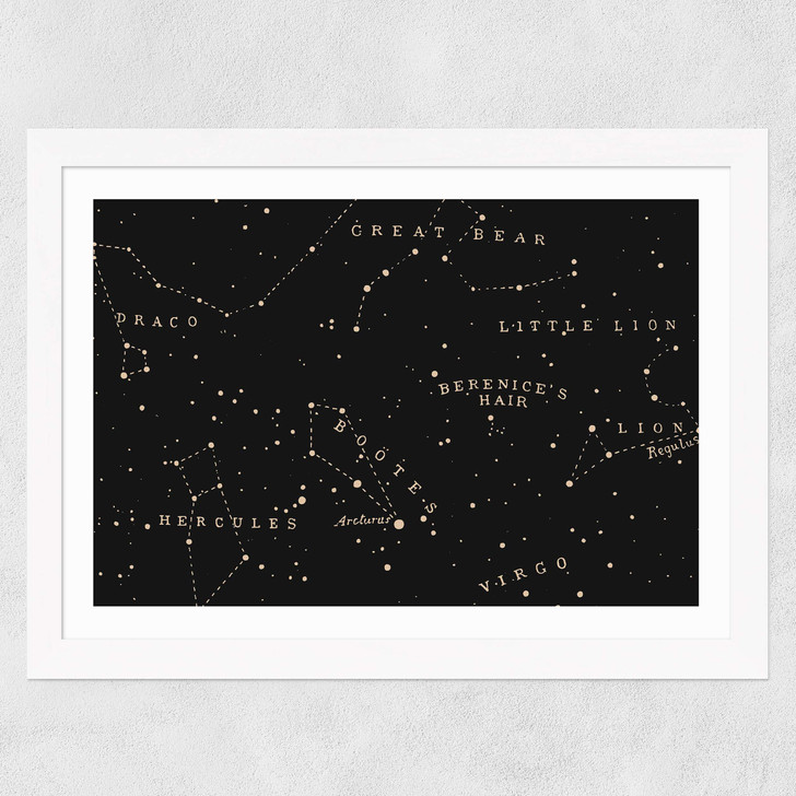 Constellation I White by Aster Wide White Frame