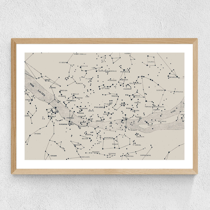 Carte du Ciel II by Aster Medium Oak Frame Carte du Ciel II by Aster Medium Oak Frame