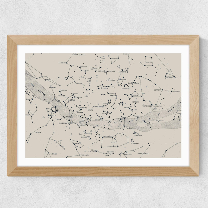 Carte du Ciel II by Aster Wide Oak Frame Carte du Ciel II by Aster Wide Oak Frame