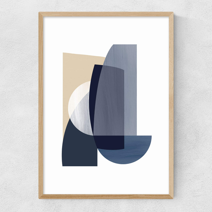 Abstract IV Narrow Oak Frame Abstract IV Narrow Oak Frame