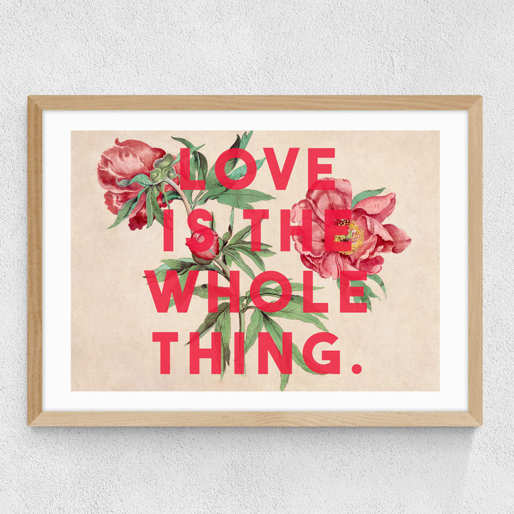 Love Is The Whole Thing II Medium Oak Frame Love Is The Whole Thing II Medium Oak Frame