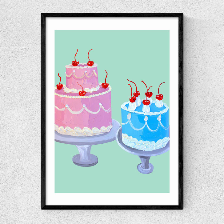 Two Lily Vanillis Narrow Black Frame Two Lily Vanillis Narrow Black Frame