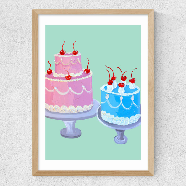 Two Lily Vanillis Medium Oak Frame Two Lily Vanillis Medium Oak Frame