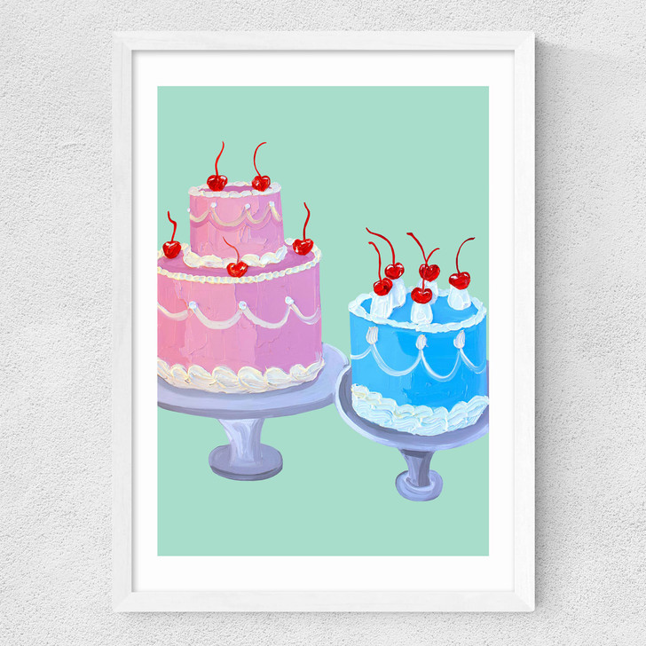 Two Lily Vanillis Medium White Frame Two Lily Vanillis Medium White Frame