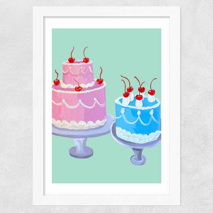 Two Lily Vanillis Wide White Frame