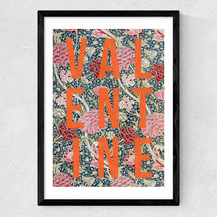 Valentine by The 13 Prints Medium Black Frame Valentine by The 13 Prints Medium Black Frame