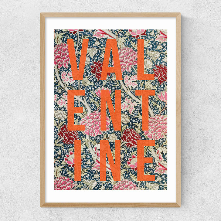 Valentine by The 13 Prints Narrow Oak Frame Valentine by The 13 Prints Narrow Oak Frame