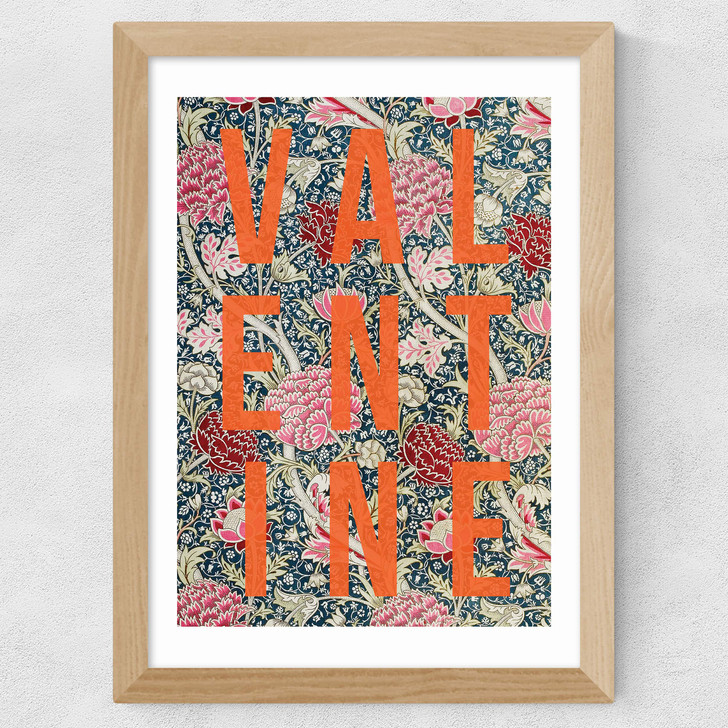 Valentine by The 13 Prints Wide Oak Frame Valentine by The 13 Prints Wide Oak Frame