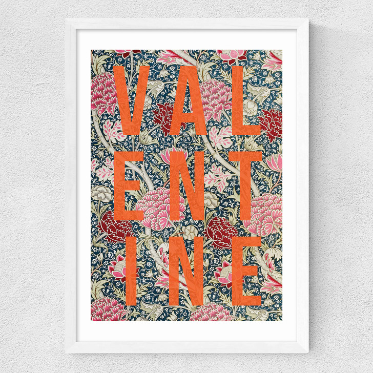 Valentine by The 13 Prints Medium White Frame Valentine by The 13 Prints Medium White Frame