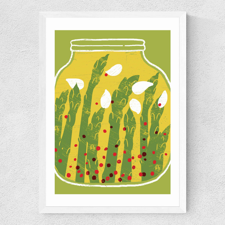 Pickled Asparagus Medium White Frame Pickled Asparagus Medium White Frame