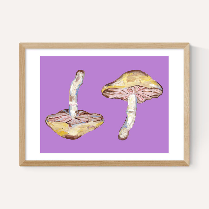Mushrooms on Purple