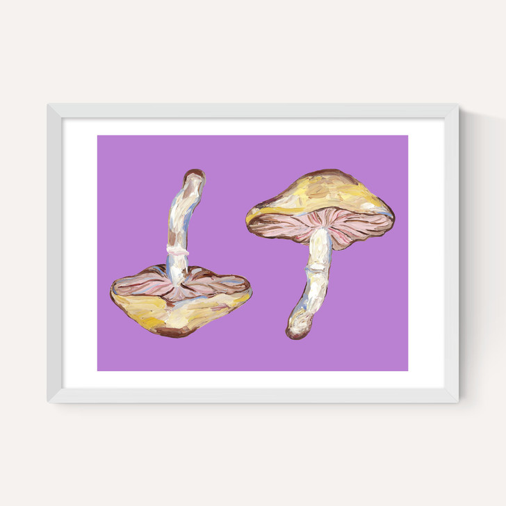 Mushrooms on Purple