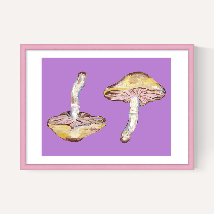 Mushrooms on Purple
