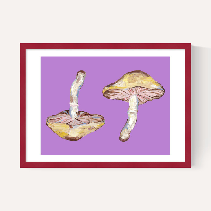 Mushrooms on Purple