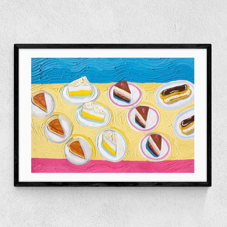 Table of Dessert After Wayne Thiebaud Narrow Black Frame Table of Dessert After Wayne Thiebaud Narrow Black Frame