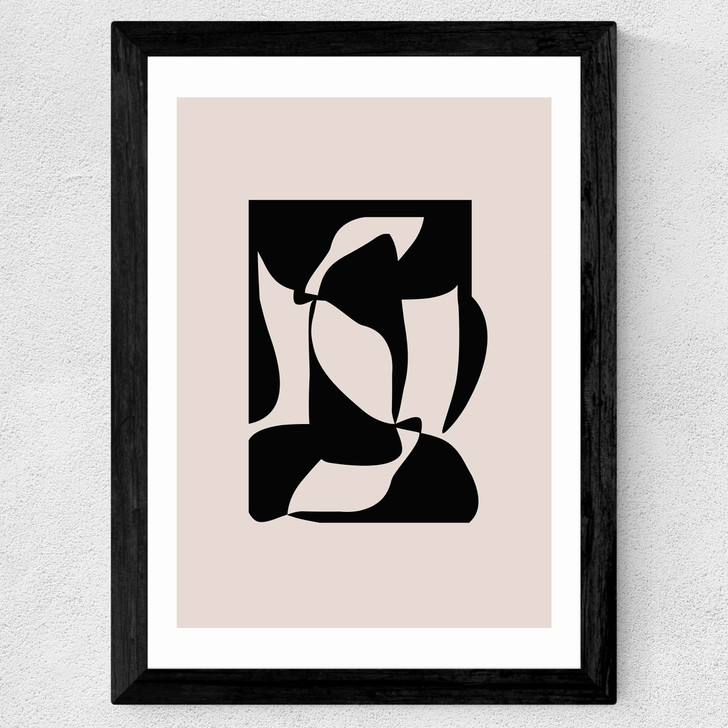 Black Silhouette Wide Black Frame
