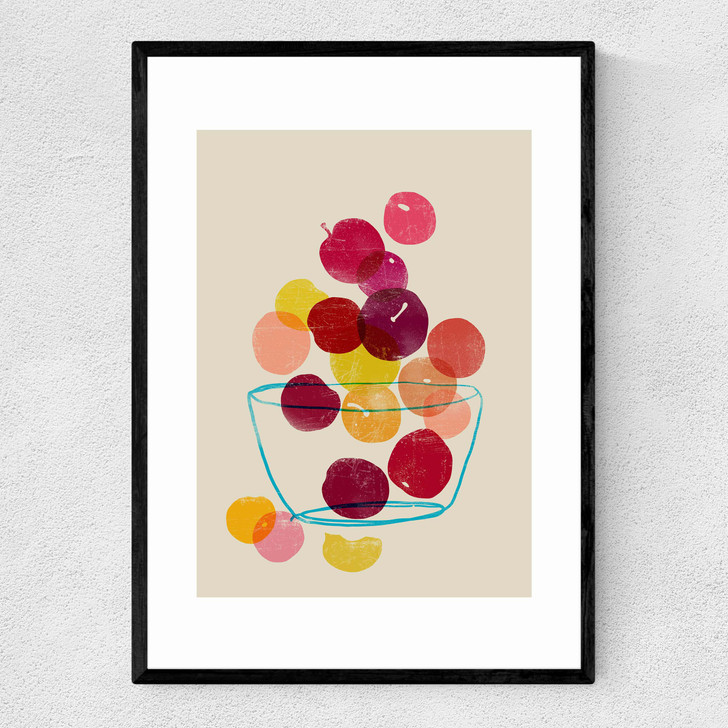 Plums Narrow Black Frame Plums Narrow Black Frame