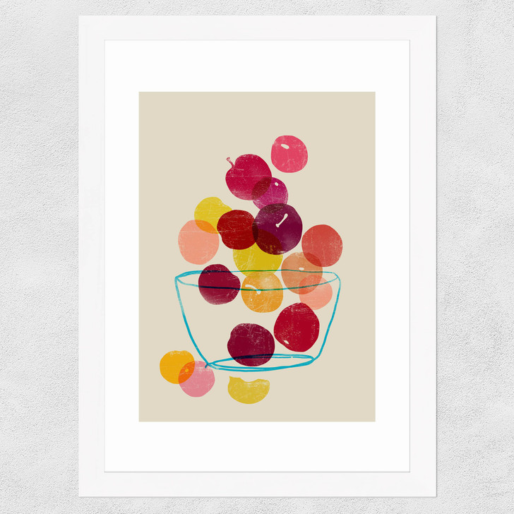 Plums Wide White Frame Plums Wide White Frame