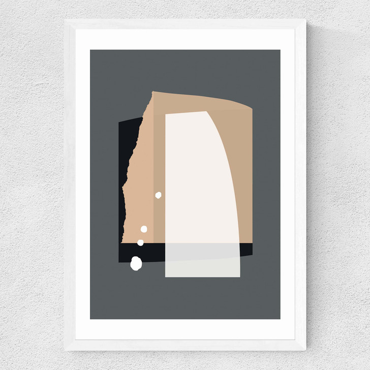 Abstract VII Medium White Frame