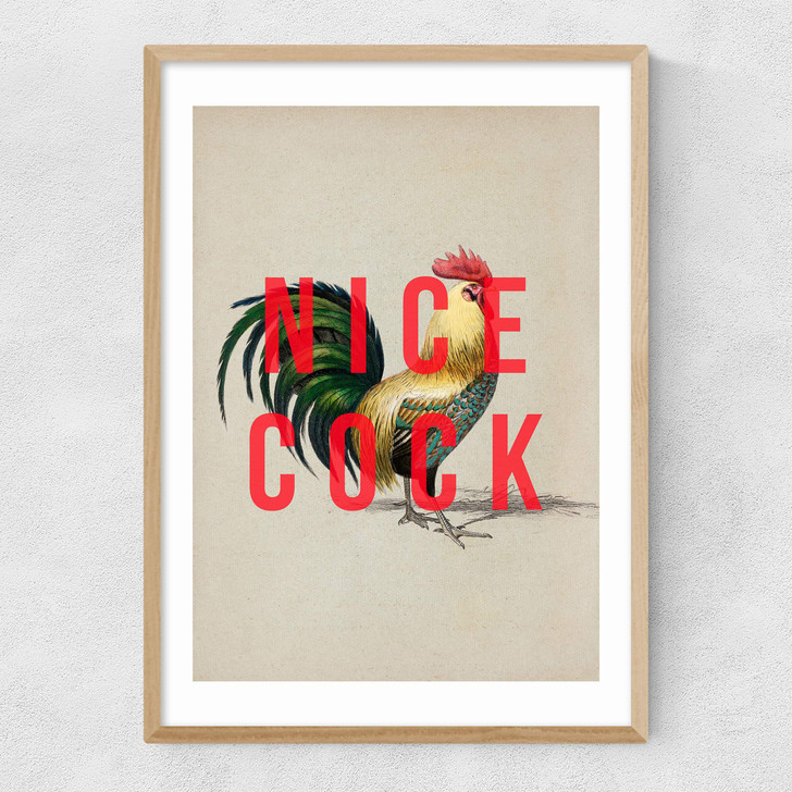 Nice Cock Narrow Oak Frame