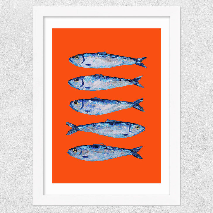 Sardines Orange Wide White Frame Sardines Orange Wide White Frame
