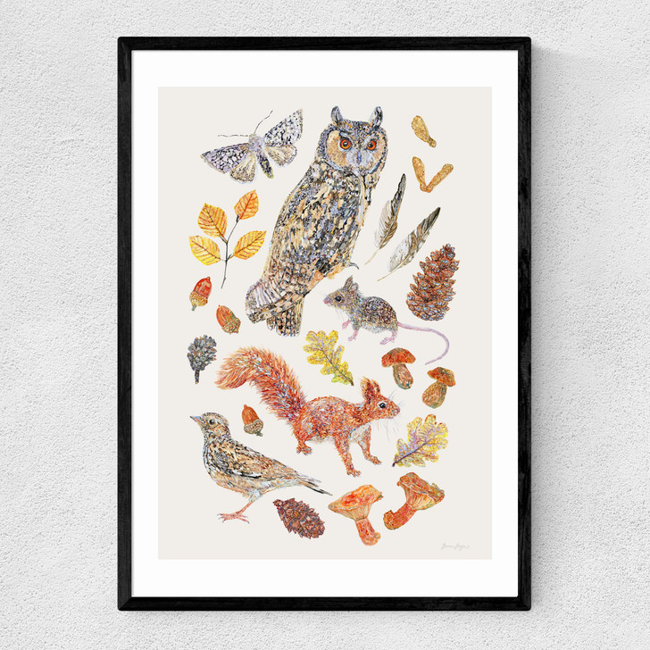 British Nature In Autumn Narrow Black Frame British Nature In Autumn Narrow Black Frame