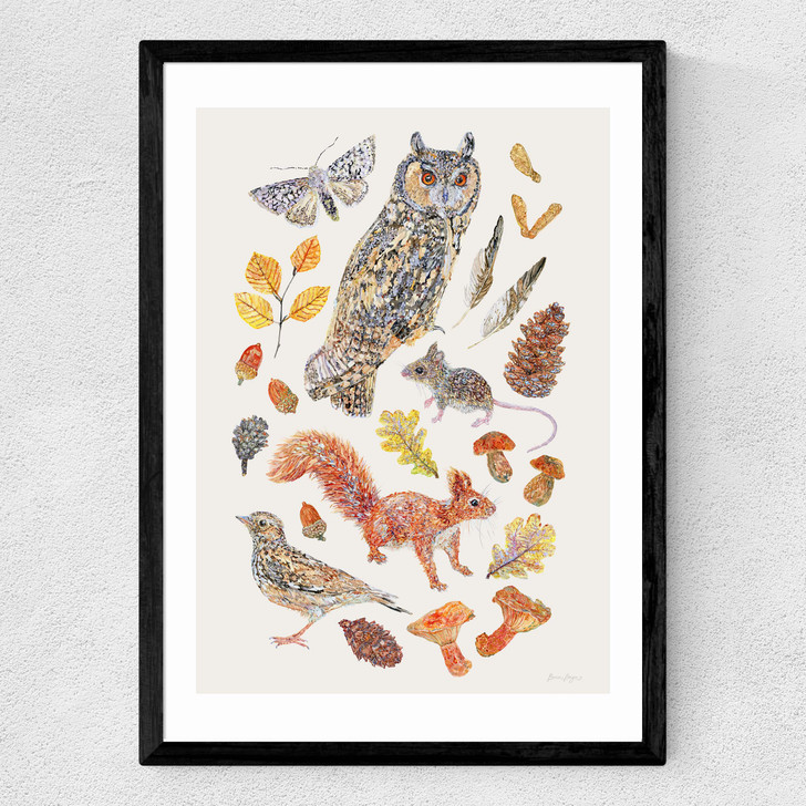 British Nature In Autumn Medium Black Frame British Nature In Autumn Medium Black Frame