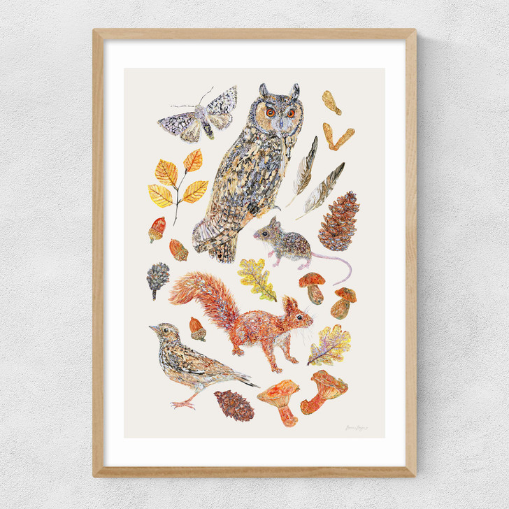 British Nature In Autumn Narrow Oak Frame British Nature In Autumn Narrow Oak Frame